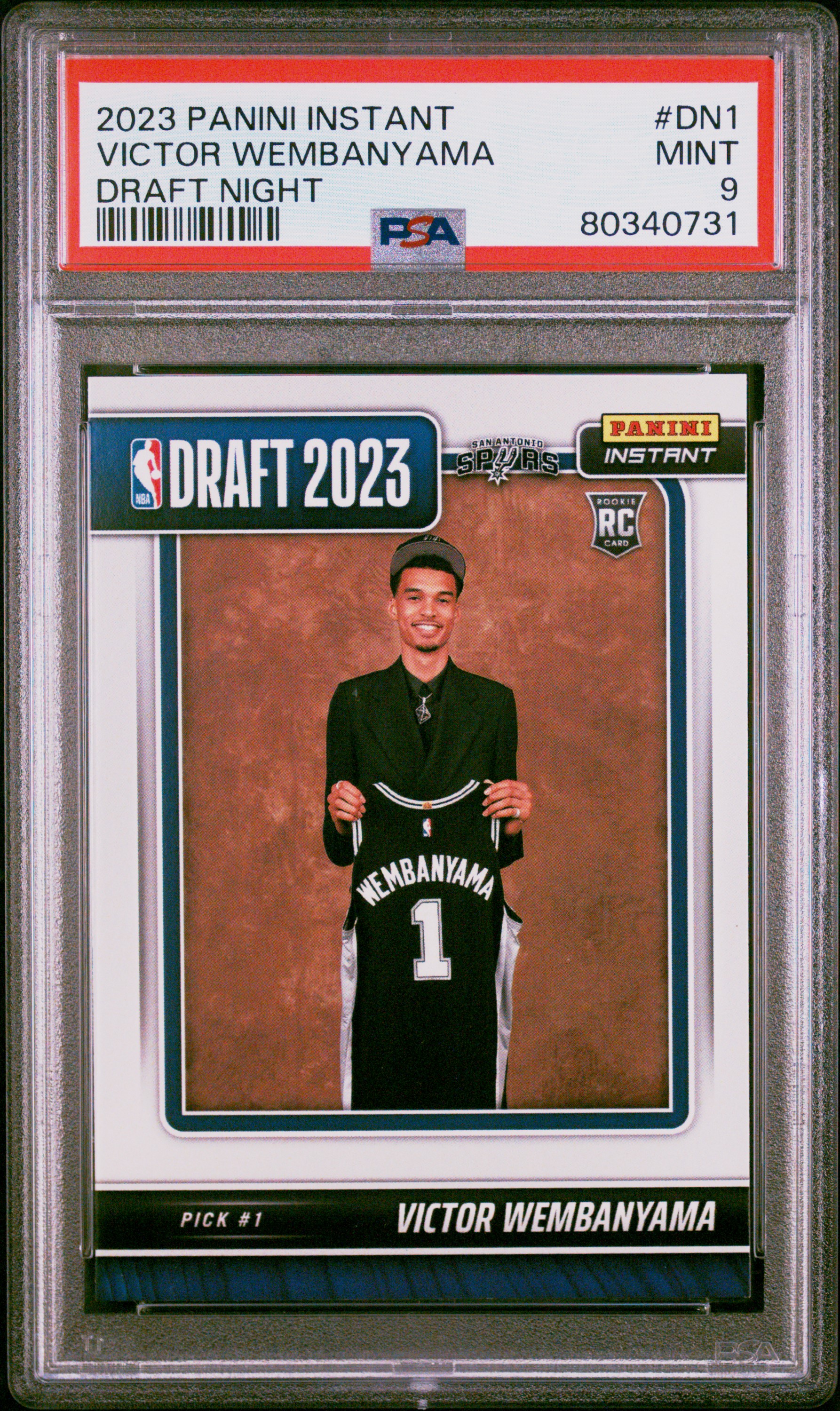 2023 Panini Instant Draft Night #DN1 Victor Wembanyama PSA Mint 9