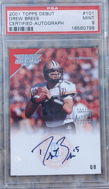 2001 Topps Debut Certified Autograph Drew Brees 049/499 #101