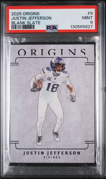 2025 Panini Origins Blank Slate Justin Jefferson #9 PSA 9