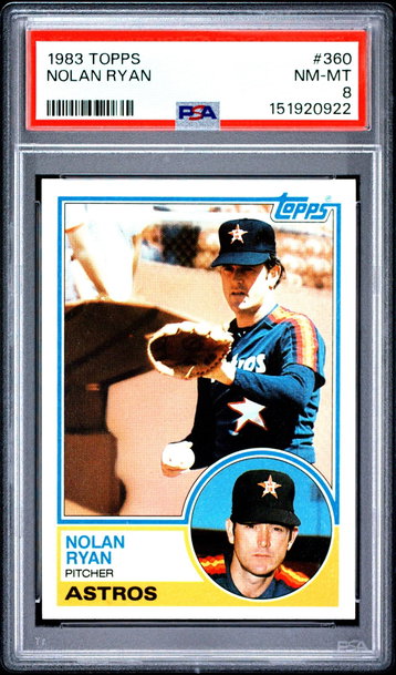 1983 Topps Nolan Ryan #360 PSA 8