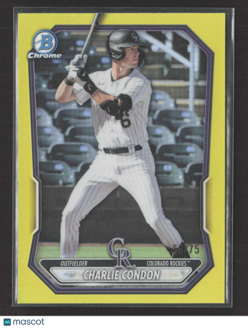 2024 Bowman Chrome Charlie Condon #BCP-46 Yellow /18.