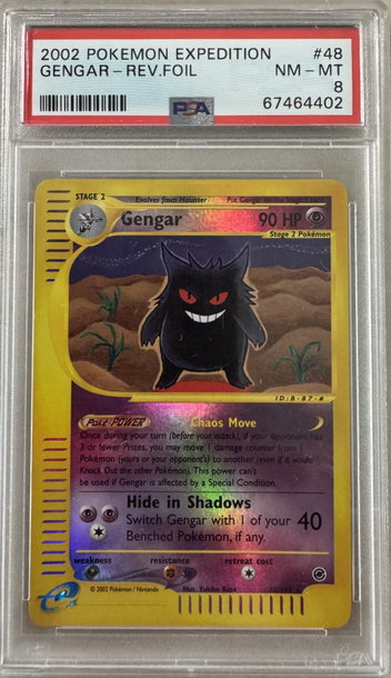 2002 Pokemon Expedition Gengar-Rev. Foil PSA 8 #48