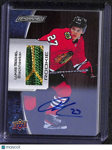 2022-23 Upper Deck Engrained Rookie Lukas Reichel #188 Mahogany Auto Memorabilia /35 Rookie Autograph Patch