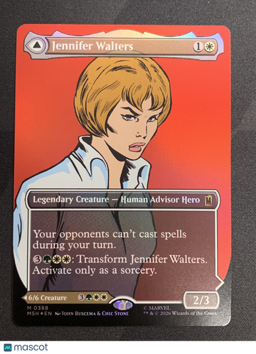 2026 Wizards of the Coast Magic: The Gathering Marvel Secret Lair She-Hulk Jennifer Walters Foil Full Art Showcase Doubl