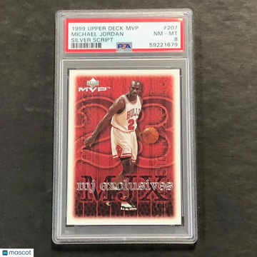 1999 Upper Deck MVP Michael Jordan #207 Silver Script PSA 8