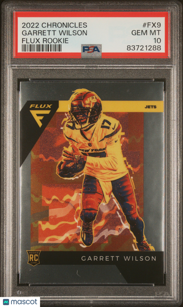 2022 Panini Chronicles Flux Rookies Garrett Wilson #FX9 PSA 10