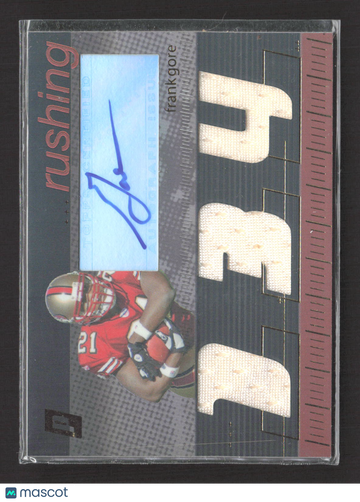 2007 Topps Paradigm Frank Gore #TPCHR-FG /25 Autograph Triple Relic