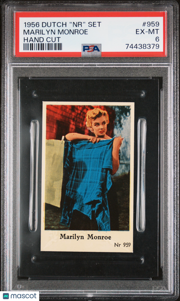 1956 Dutch "nr" Set Marilyn Monroe #959 Hand Cut PSA 6