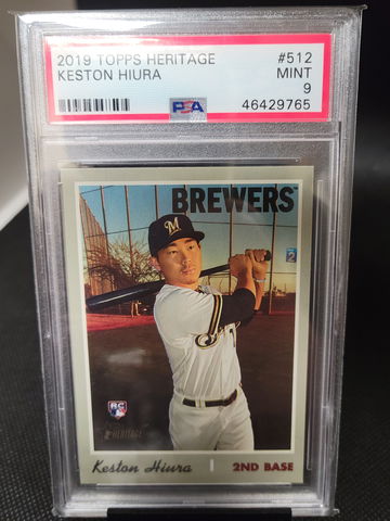 2019 Topps Heritage Keston Hiura psa 9