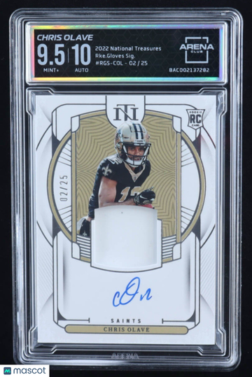 2022 Panini National Treasures Chris Olave #RGS-COL Patch Rookie 9.5 Panini Authentic