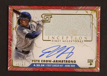 2024 Topps Inception First Milestones Pete Crow-Armstrong #FMAR-PC RC Auto /25
