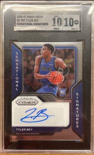 2020 Prizm Tyler Bey Sensational Signatures SGC 10/10