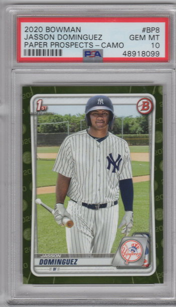 2020 Bowman Jasson Dominguez Camo PSA 2020 Bowman Jasson Dominguez Camo PSA 10