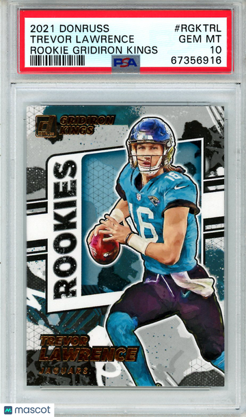 2021 Panini Donruss Rookie Gridiron Kings Trevor Lawrence #RGKTRL Rookie PSA 10