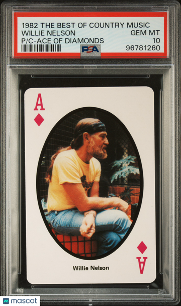 1982 The Best Of Country Music Playing Cards Willie Nelson PSA 10