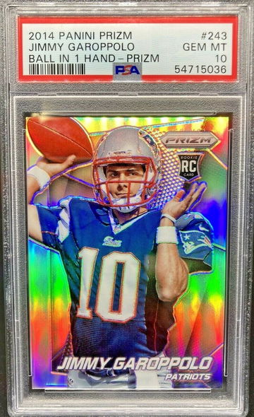 2014 Panini Prizm #243 Jimmy Garoppolo Silver Holo RC * PSA 10 GEM MT * Pop 58