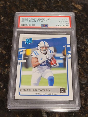 2020 Jonathan Taylor Rated Rookie #317 PSA 10 GEM MINT 