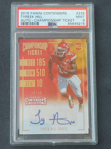 2016 Playoff Contenders Tyreek Hill Auto PSA 9