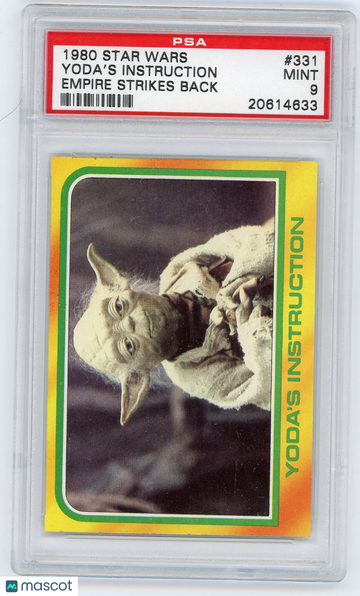 1980 Star Wars Empire Strikes Back Yoda's Instruction #331 PSA 9