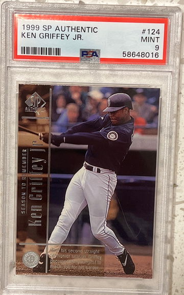 1999 SP authentic  upper deck Ken Griffey jr #124 psa 9