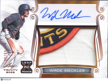 2023 Leaf Trinity Wade Meckler #PA-WM1 /99 Patch RC Memorabilia