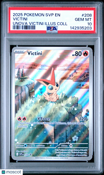 2025 Pokemon SVP EN-SV Black Star Promo Victini Unova Victini Illus Coll PSA 10 #208