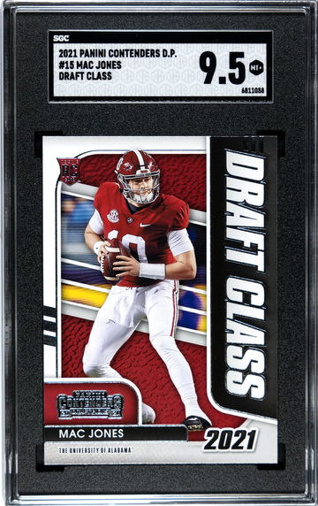 2021 Panini Contenders DP Mac Jones #15 Draft Class SGC 9.5