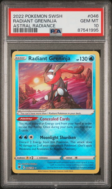 2022 Pokemon Sword and Shield Astral Radiance Radiant Greninja #46 PSA 10