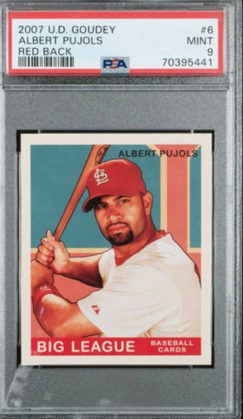 2007 U.D. Goudey #6 Albert Pujols Red Back PSA 9