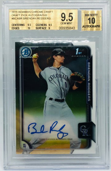 2015 Bowman Chrome Brendan Rodgers Auto BGS 9.5