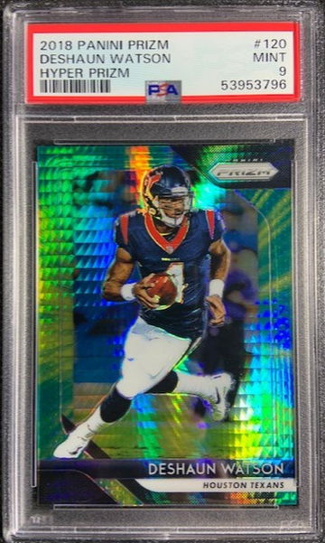 2018 Panini Prizm #120 Deshaun Watson Hyper Prizm Refractor /275 PSA 9 Mint