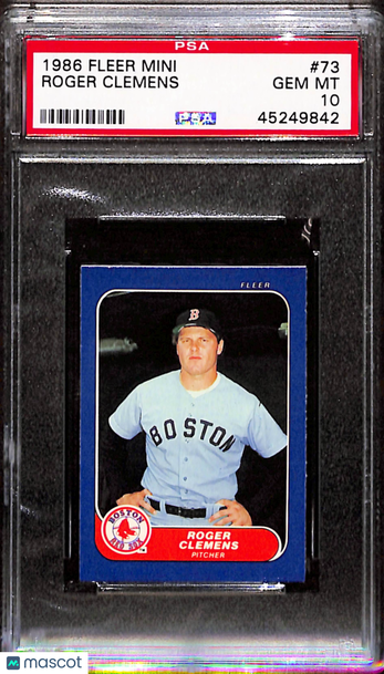 1986 Fleer Mini Roger Clemens #73 PSA 10