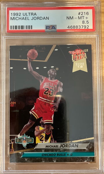 Michael Jordan GOAT 1992 Ultra #216 PSA 8.5 NM-MT+