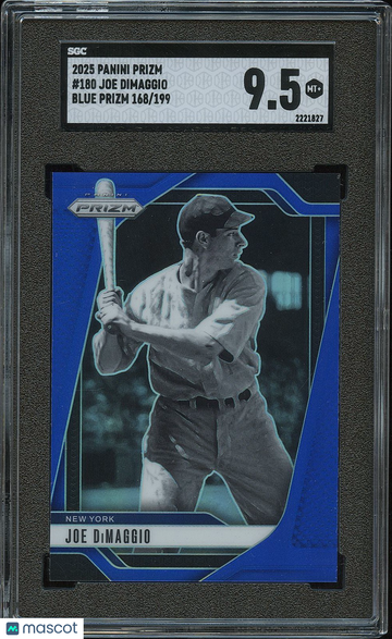 2025 Panini Prizm Joe DiMaggio #180 Blue 199 Base Set SGC 9.5