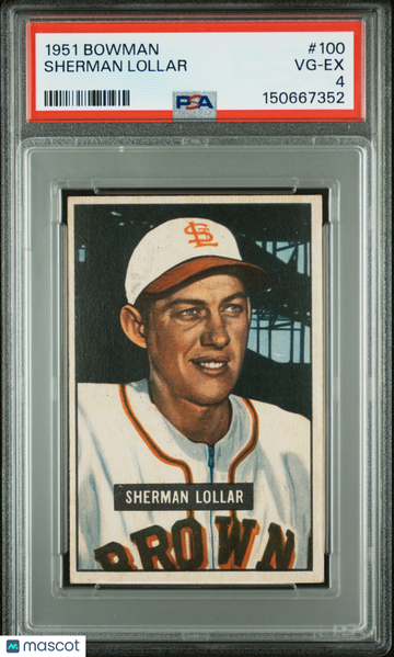1951 Bowman Sherman Lollar #100 PSA 4