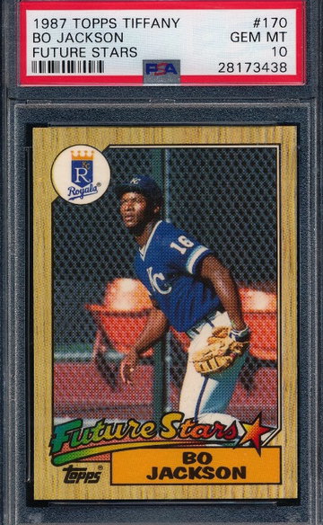 Bo Jackson 1987 Topps Tiffany RC PSA 10