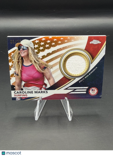 Caroline Marks 2024 Topps Chrome U.S. Olympic #USA-CM Orange 05/25 - Team USA Surfing