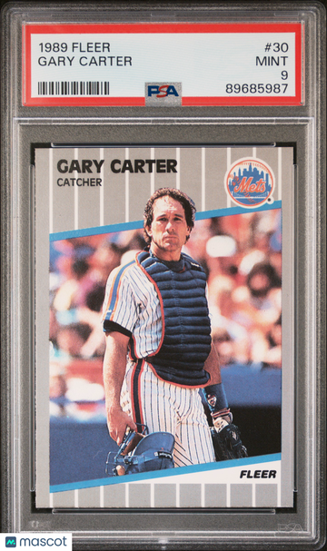 1989 Fleer Gary Carter #30 PSA 9