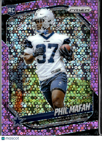 Phil Mafah 2025 Panini Prizm RC Purple Disco Dallas Cowboys