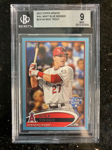 2012 Topps Update Mike Trout Walmart Blue Border