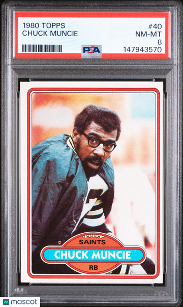 1980 Topps Chuck Muncie #40 PSA 8