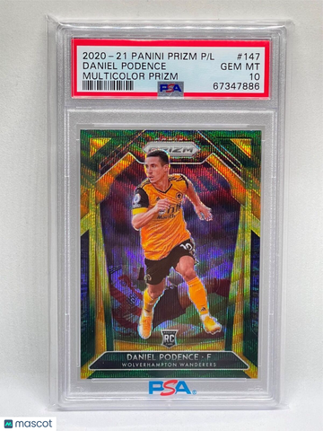 2020 Panini Prizm Premier League Daniel Podence #147 Multicolor PSA 10
