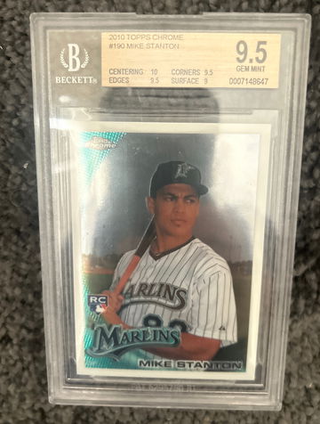 2010 Topps Chrome Mike Stanton RC #190 BGS 9.5