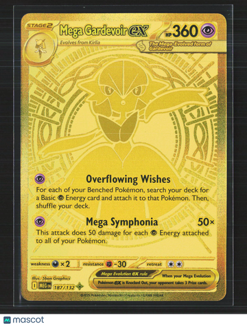2015 Primal Clash Mega Gardevoir EX Gold Secret Rare #187/132