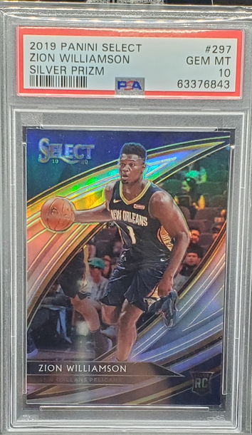 2019-20 Panini Select Courtside Silver Zion Williamson RC PSA 10