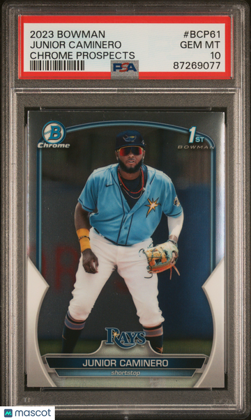 2023 Bowman Chrome Prospects Junior Caminero #BCP61 PSA 10