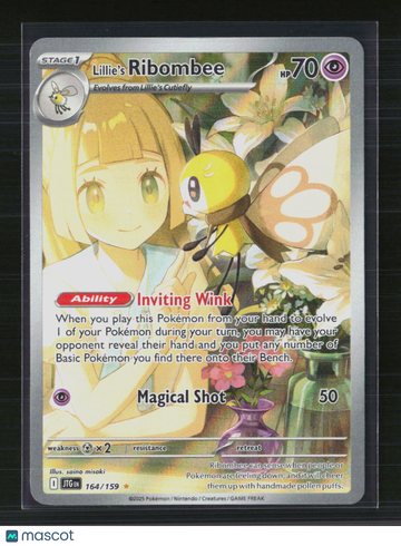Pokemon 2025 Journey Together Lillie's Ribombee #164/159