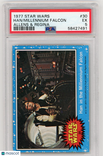 1977 Star Wars Allens & Regina Han in the Millennium Falcon #30 PSA 5