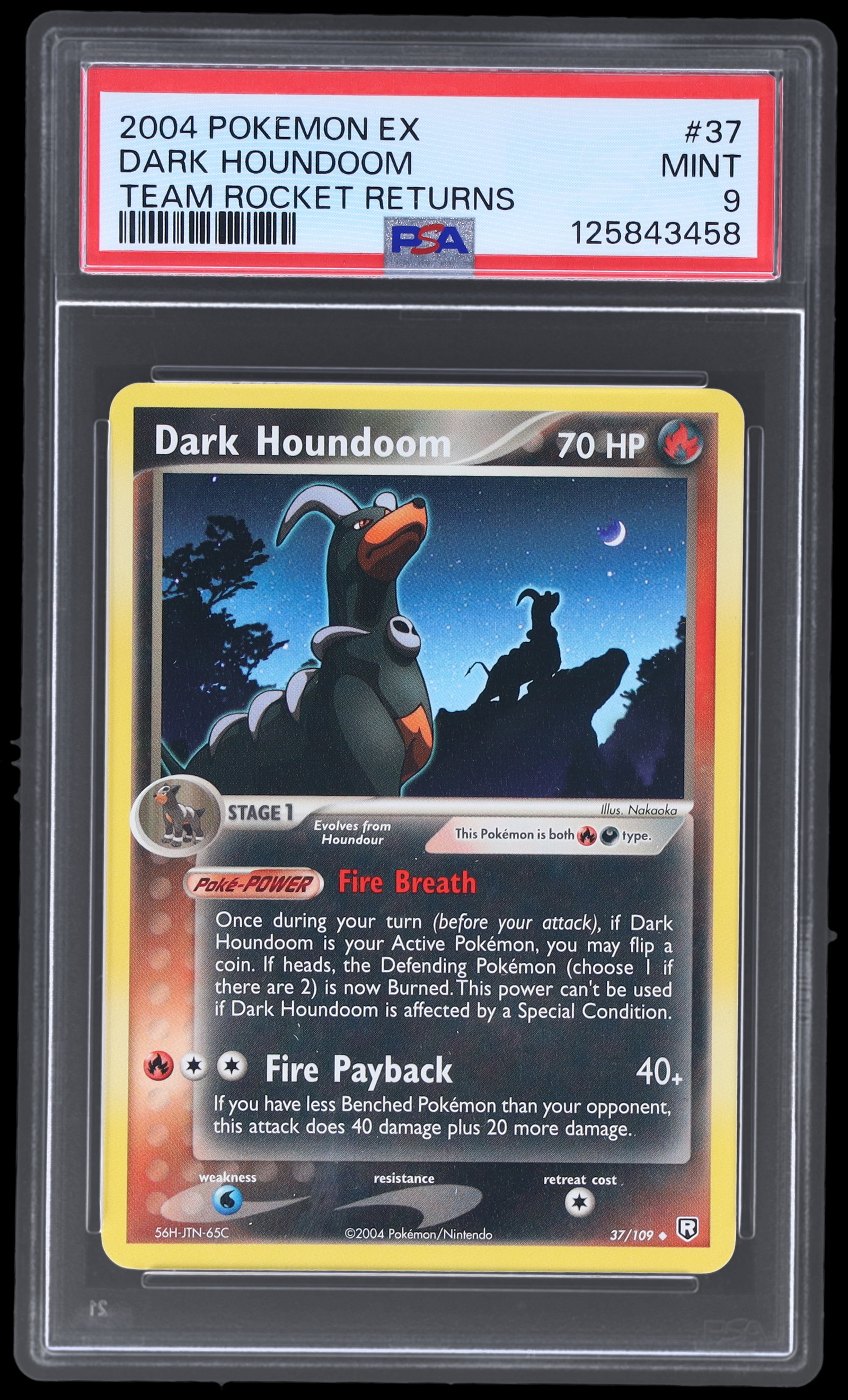 2004 Pokemon EX Team Rocket Returns Dark Houndoom PSA 9 | MySlabs