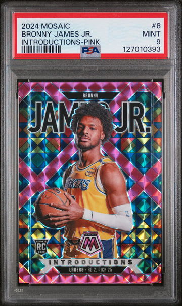 2024 Panini Mosaic Introductions Pink Bronny James Jr. #8 /149 PSA 9